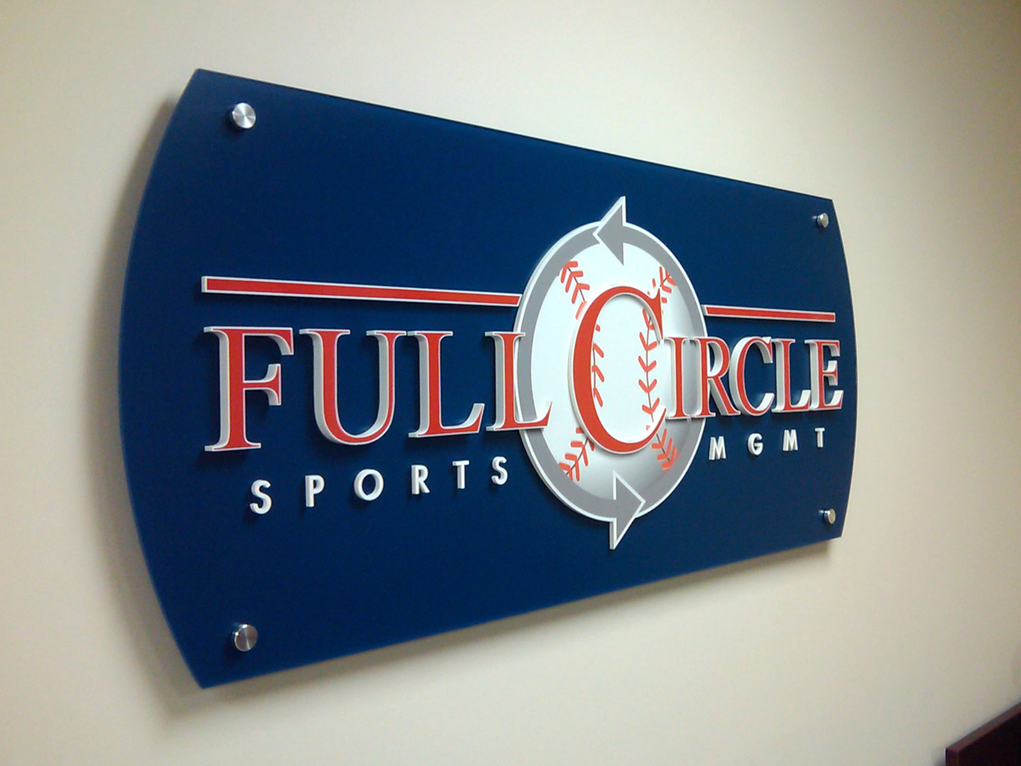 Full-Circle-Acrylic Panel lobby sign