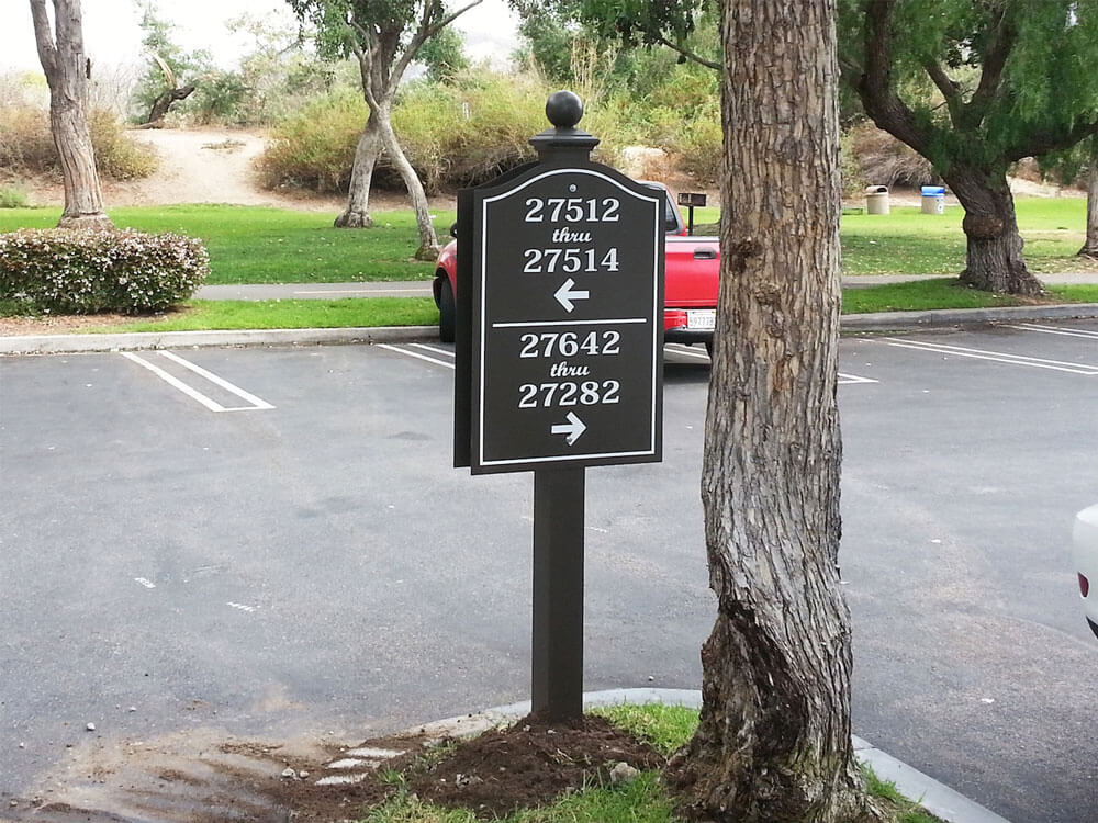 Way-finding directional sign for Ortega Cottages by America's Instant Signs