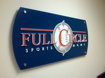 Full-Circle-Sports-Mgmt-Non-glare-clear-acrylic-panel-with-dimensional-acrylic-letters-3
