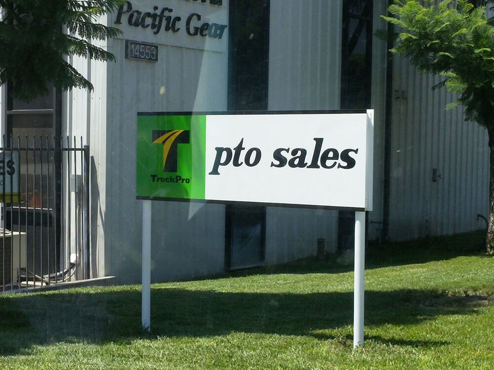 Way-finding directional sign for TruckPro by America's Instant Signs