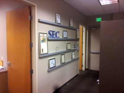 NWC-custom-framed-awards-with-SEC-acrylic-back-painted-logo-letters